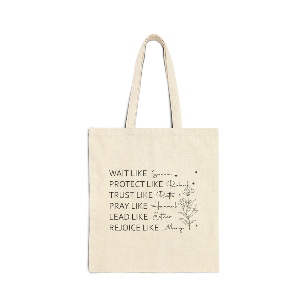 Scriptural Encouragement Tote Bag | Faith Verse Floral Design