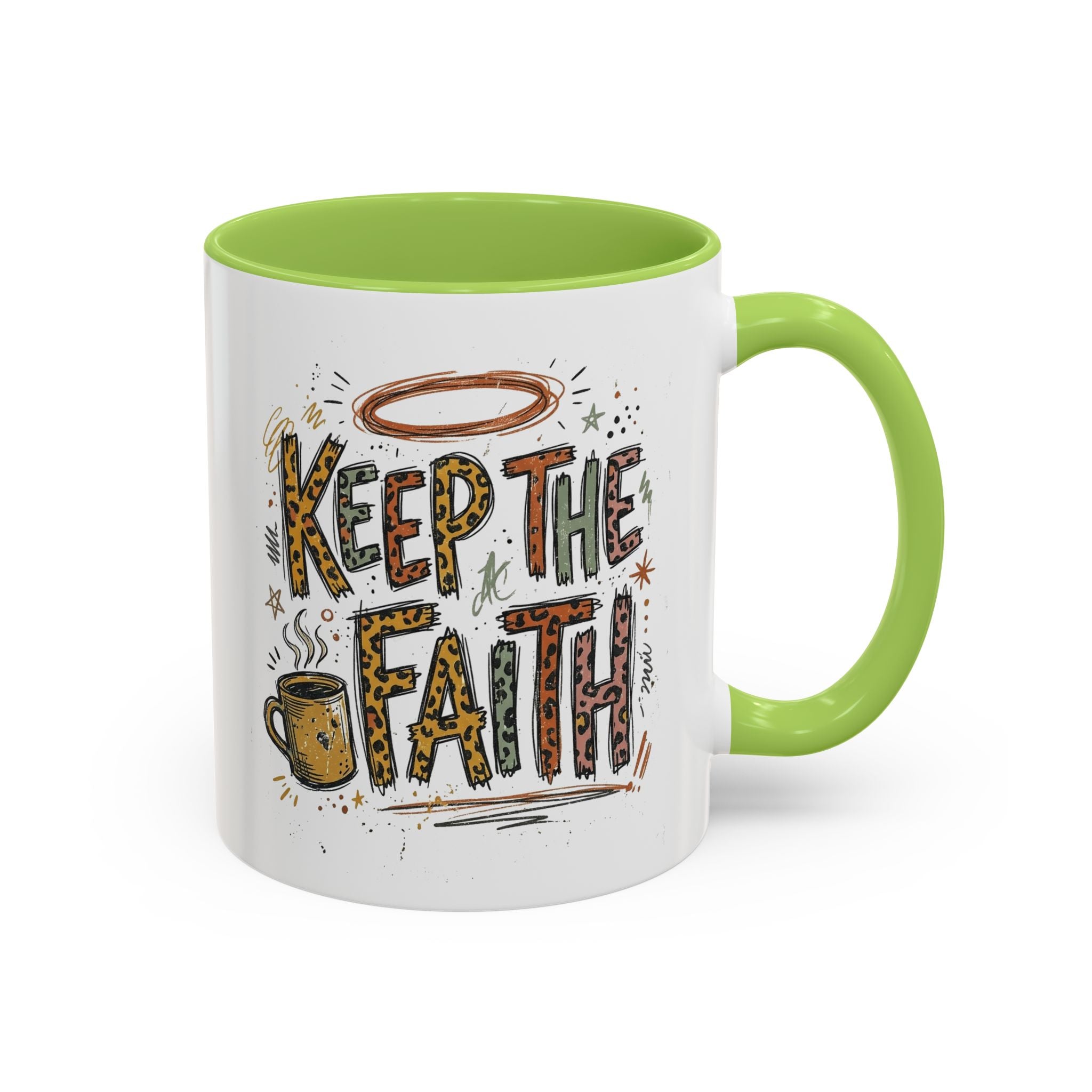 Keep The Faith Coffee Mug — Inspirational Religious Ceramic Mug (11/15oz)