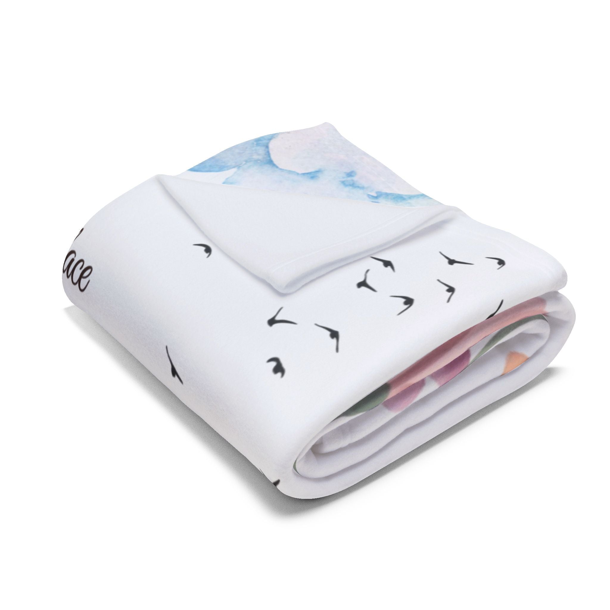 Inspirational Floral Prayer Fleece Blanket — "The Secret Place" Scripture Throw