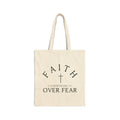 Faith Over Fear tote | Christian canvas bag, scripture 2 Corinthians 5:7