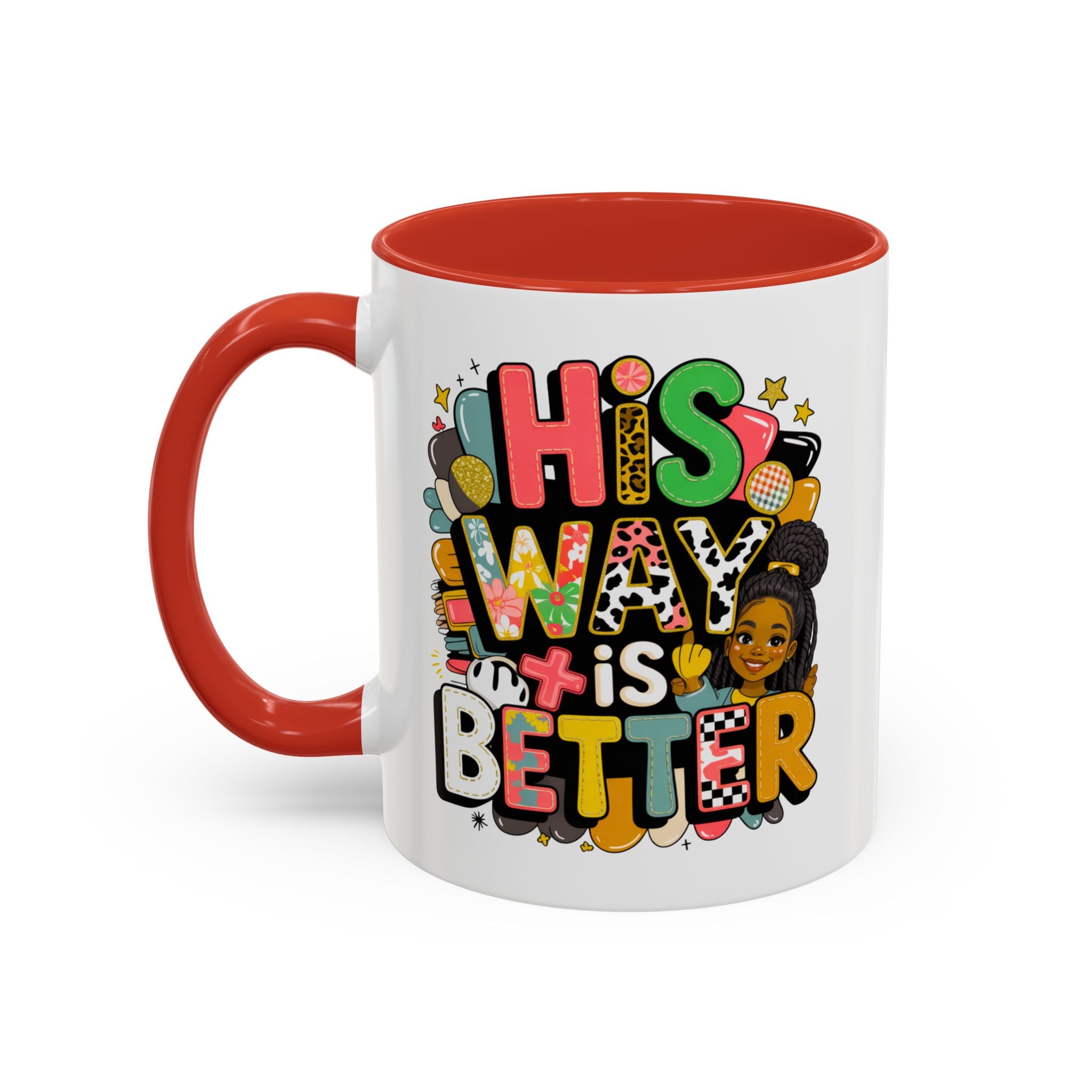 Accent Coffee Mug — "Her Way Is Better" Colorful Empowerment Design