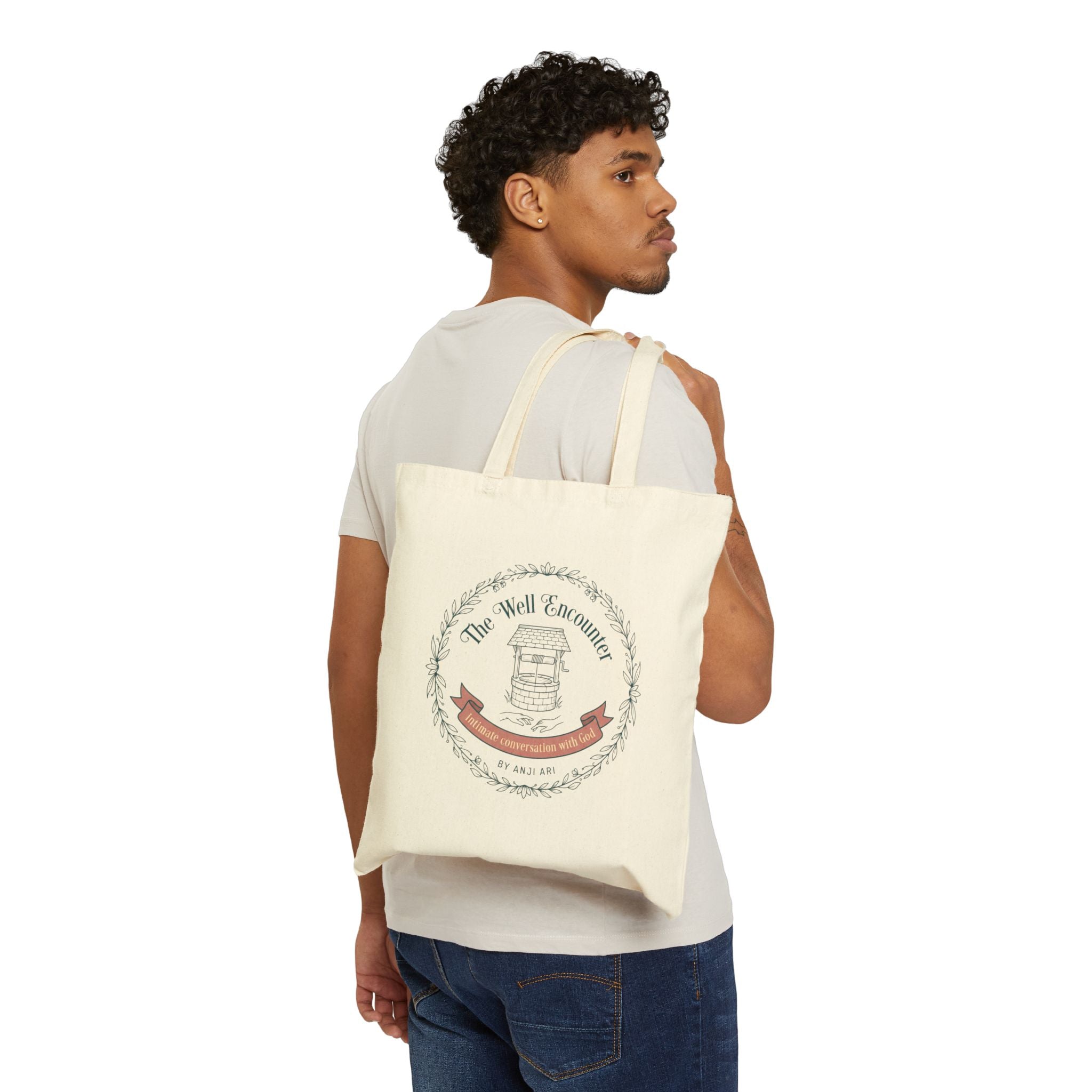 Scriptural Encouragement Tote Bag | Faith Verse Floral Design