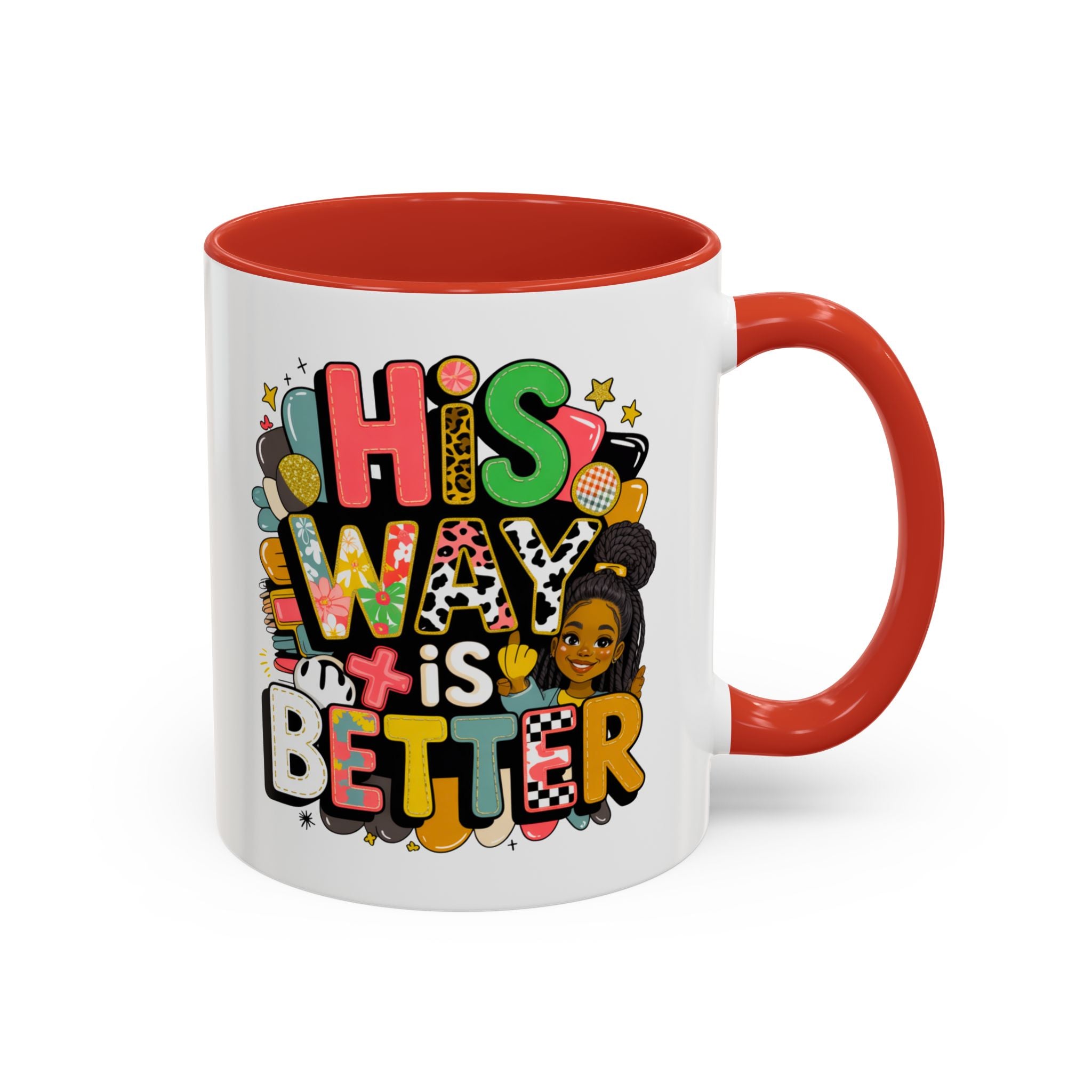 Accent Coffee Mug — "Her Way Is Better" Colorful Empowerment Design