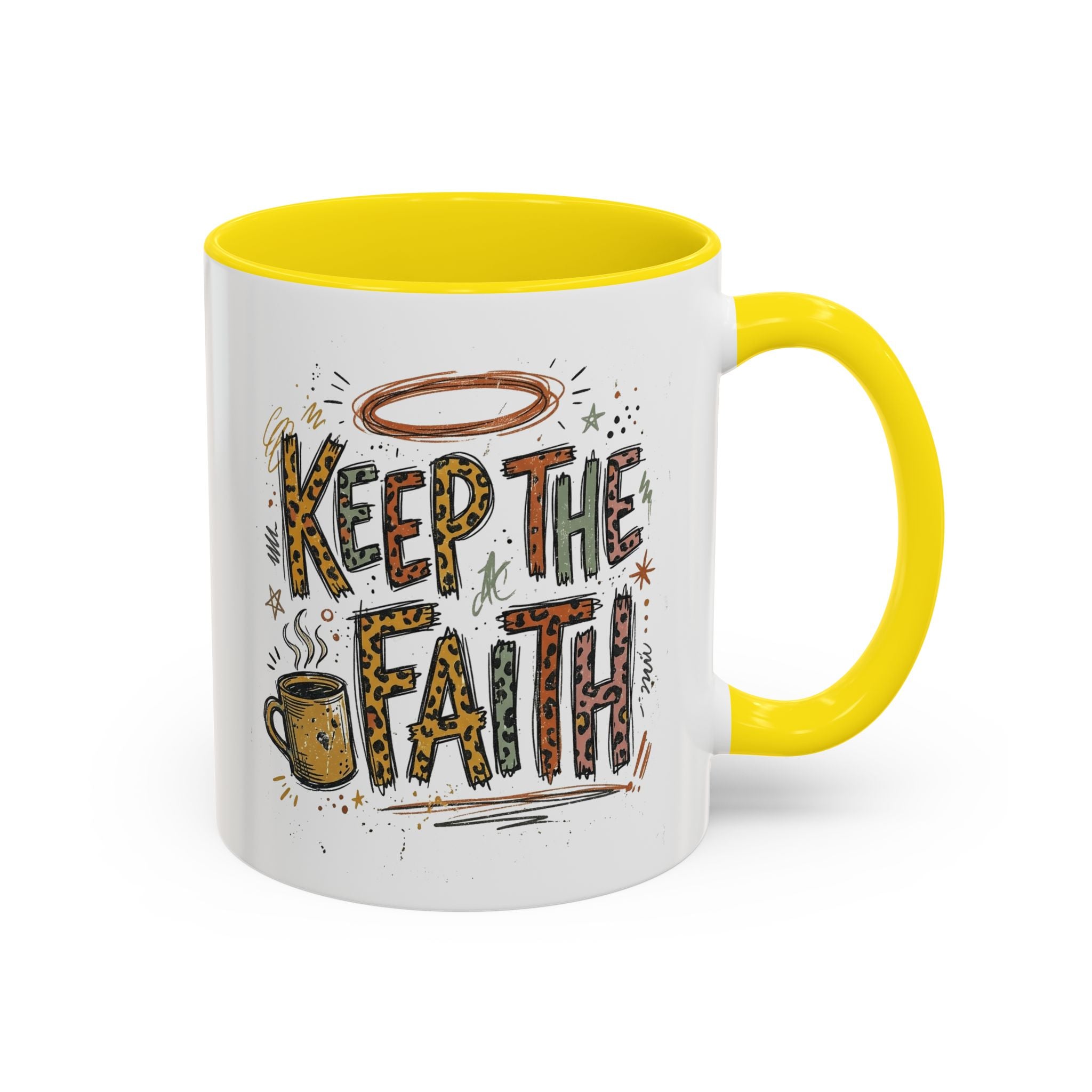 Keep The Faith Coffee Mug — Inspirational Religious Ceramic Mug (11/15oz)