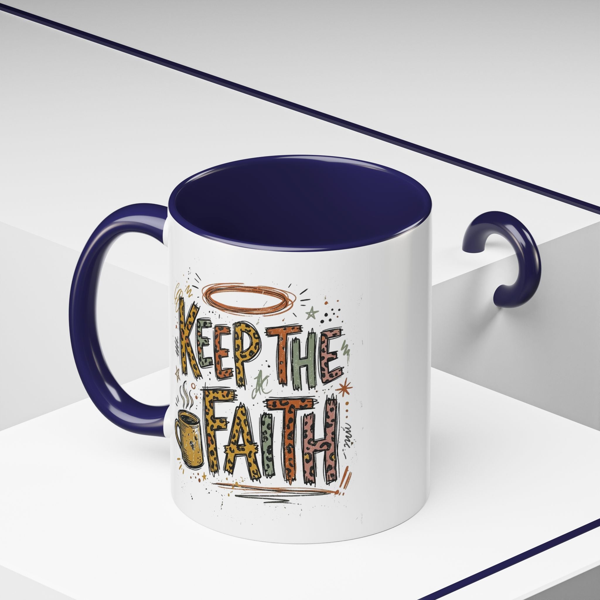 Keep The Faith Coffee Mug — Inspirational Religious Ceramic Mug (11/15oz)