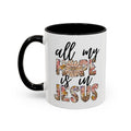 Coffee Mug — "All My Hope is in Jesus" Floral Accent Mug