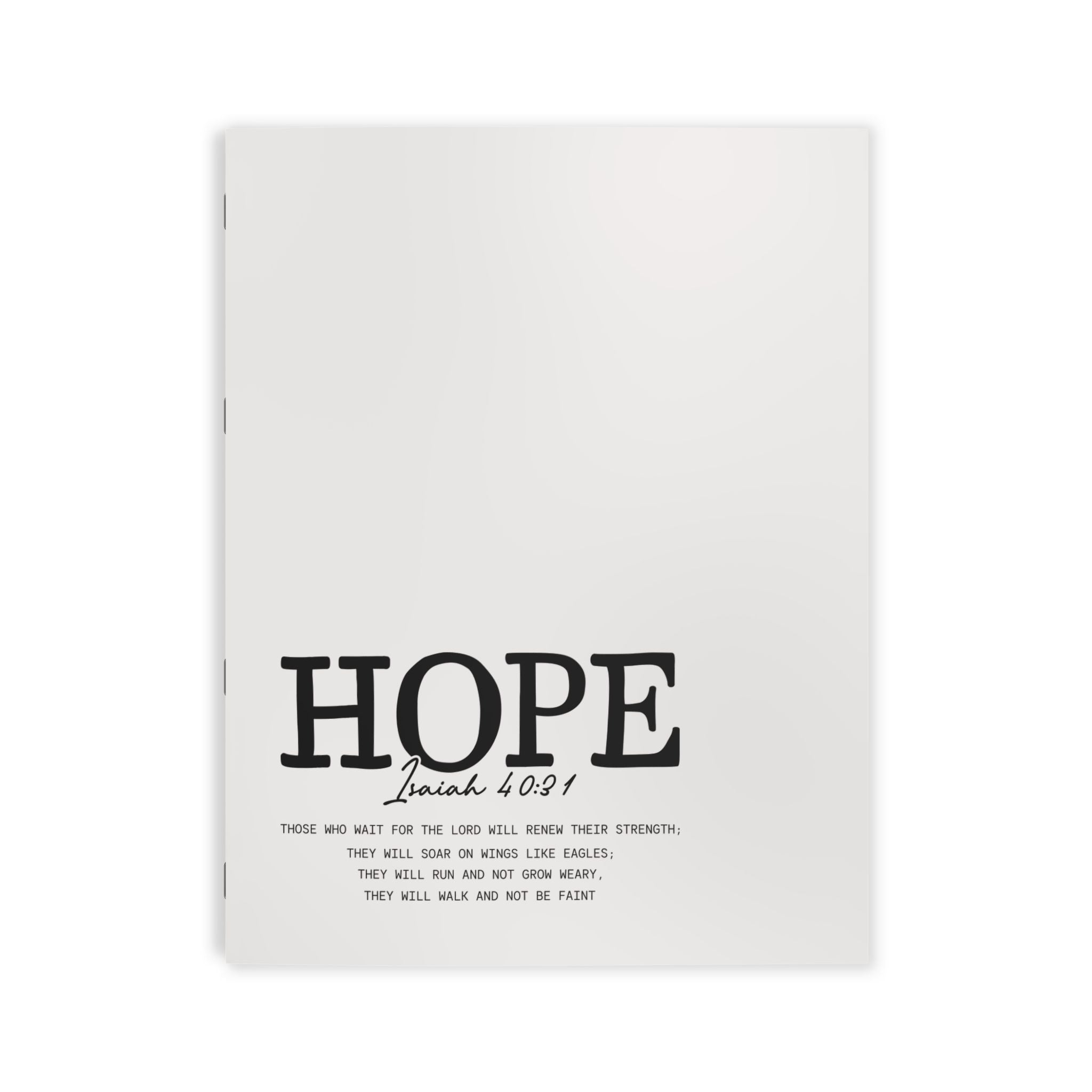 Hope Coloring/Journal/Script Book — Inspirational Adult Coloring Book with Bible Verse (Isaiah 40:31)