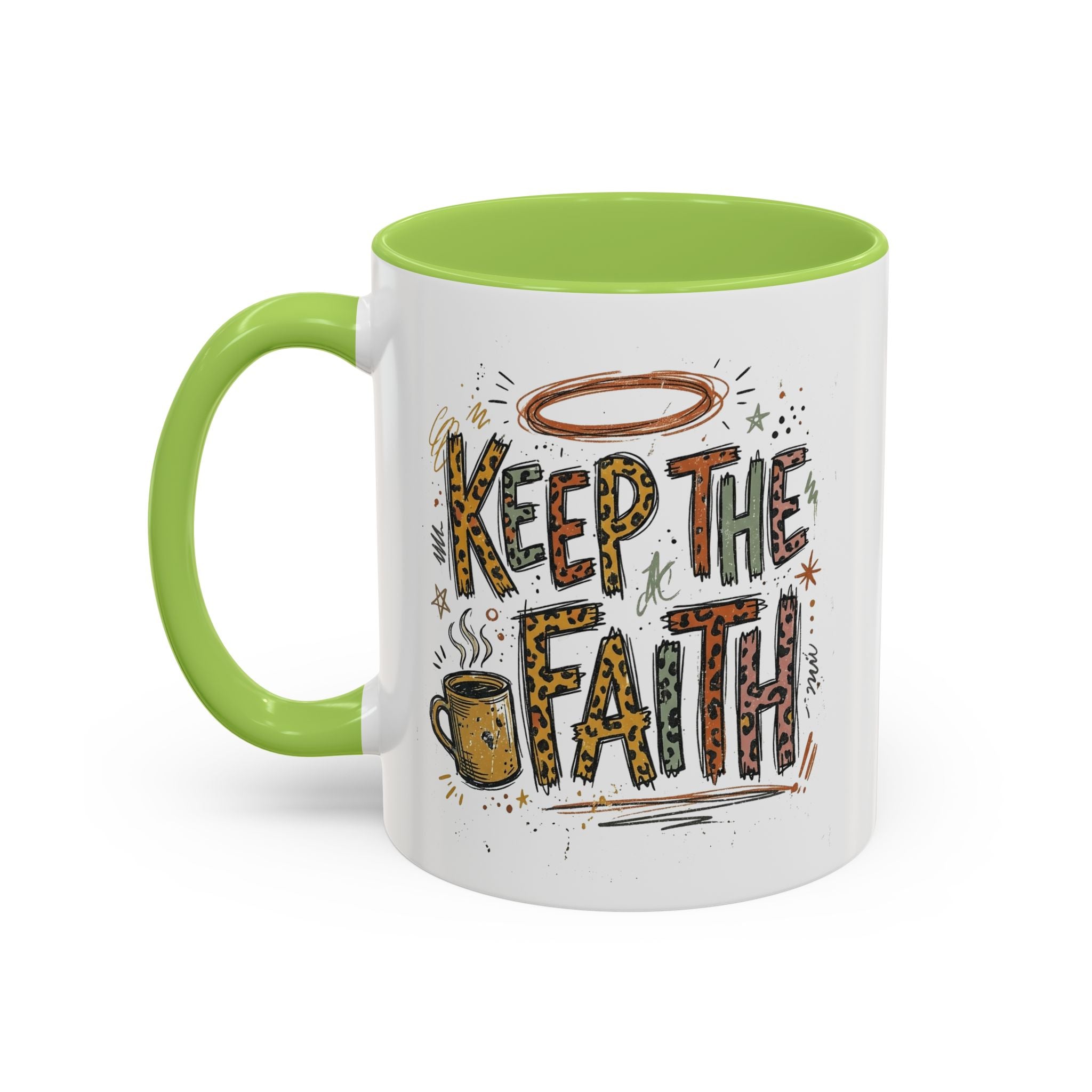 Keep The Faith Coffee Mug — Inspirational Religious Ceramic Mug (11/15oz)