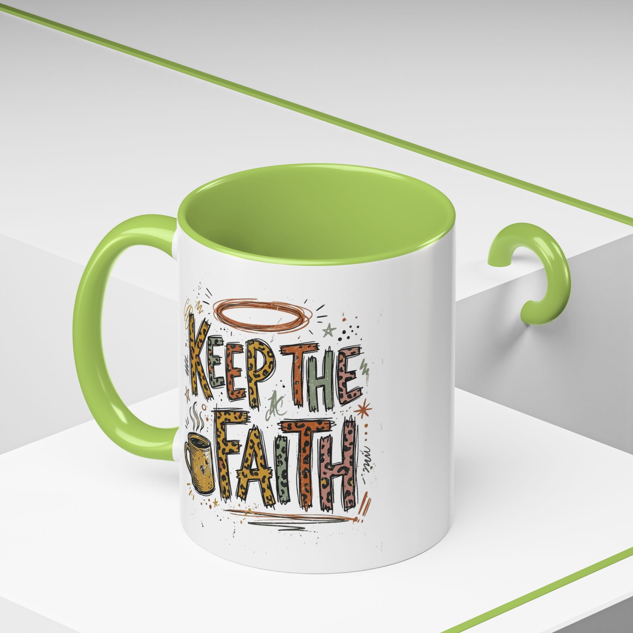Keep The Faith Coffee Mug — Inspirational Religious Ceramic Mug (11/15oz)