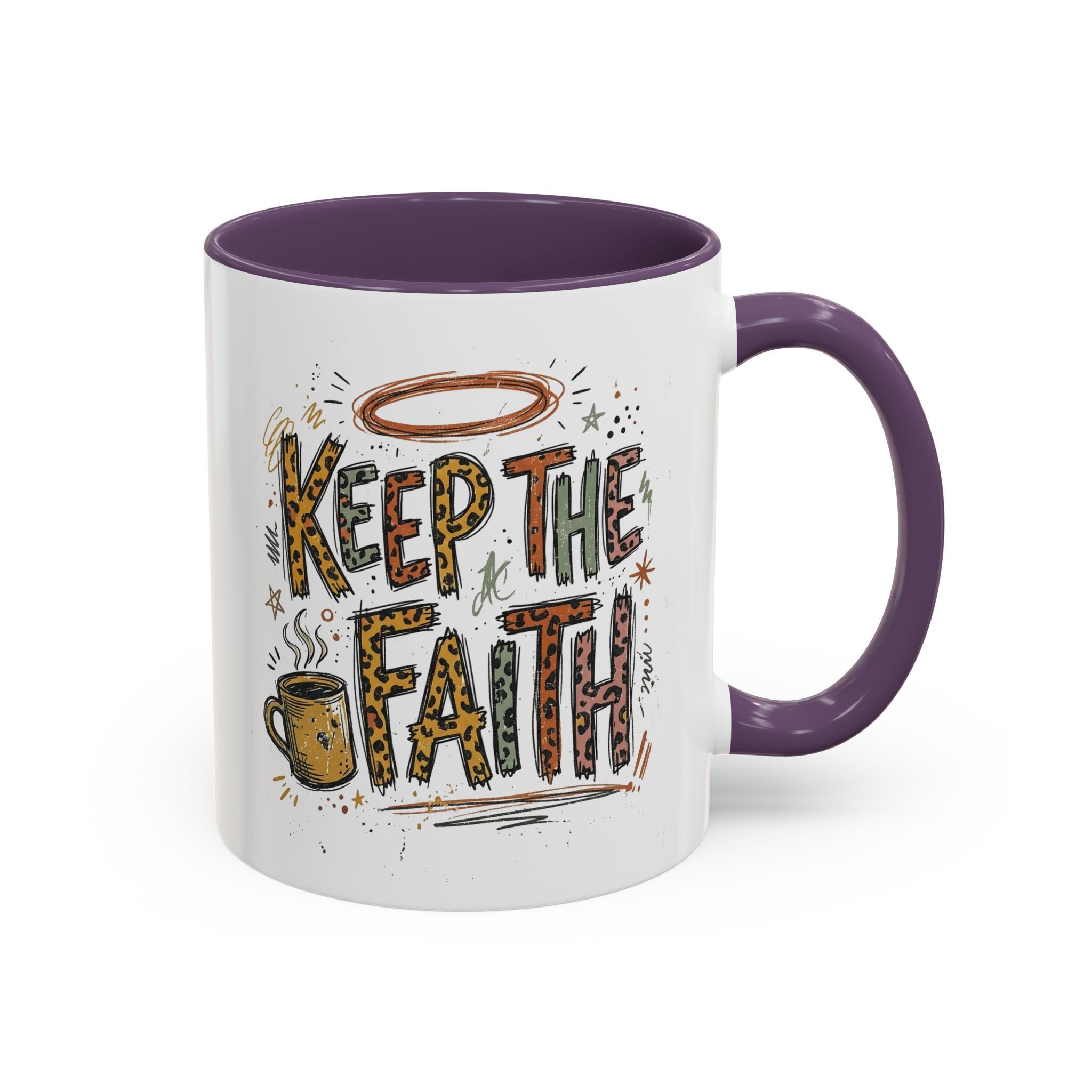 Keep The Faith Coffee Mug — Inspirational Religious Ceramic Mug (11/15oz)