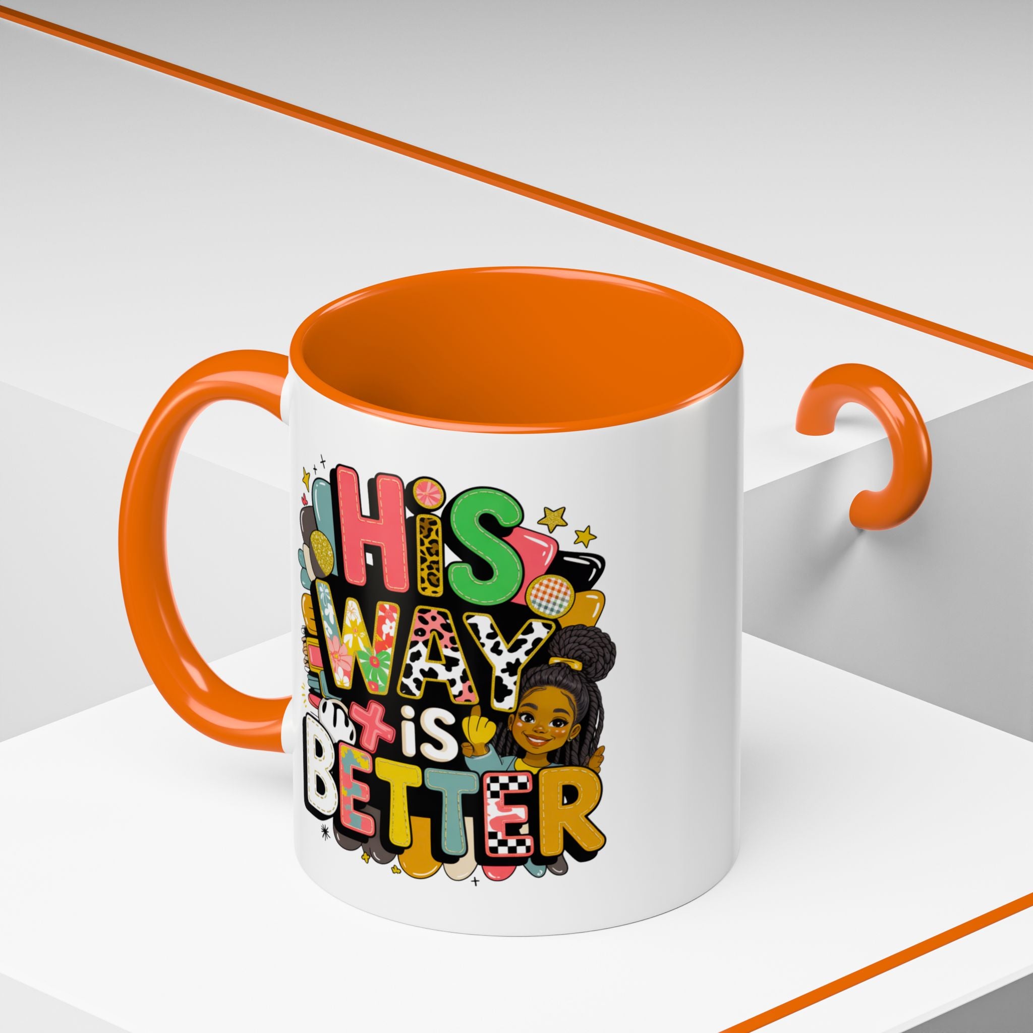 Accent Coffee Mug — "Her Way Is Better" Colorful Empowerment Design