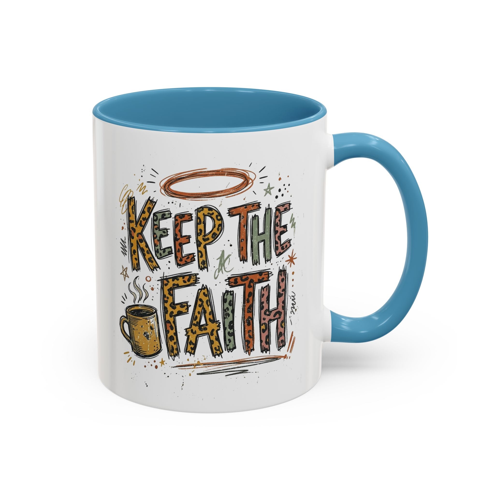 Keep The Faith Coffee Mug — Inspirational Religious Ceramic Mug (11/15oz)