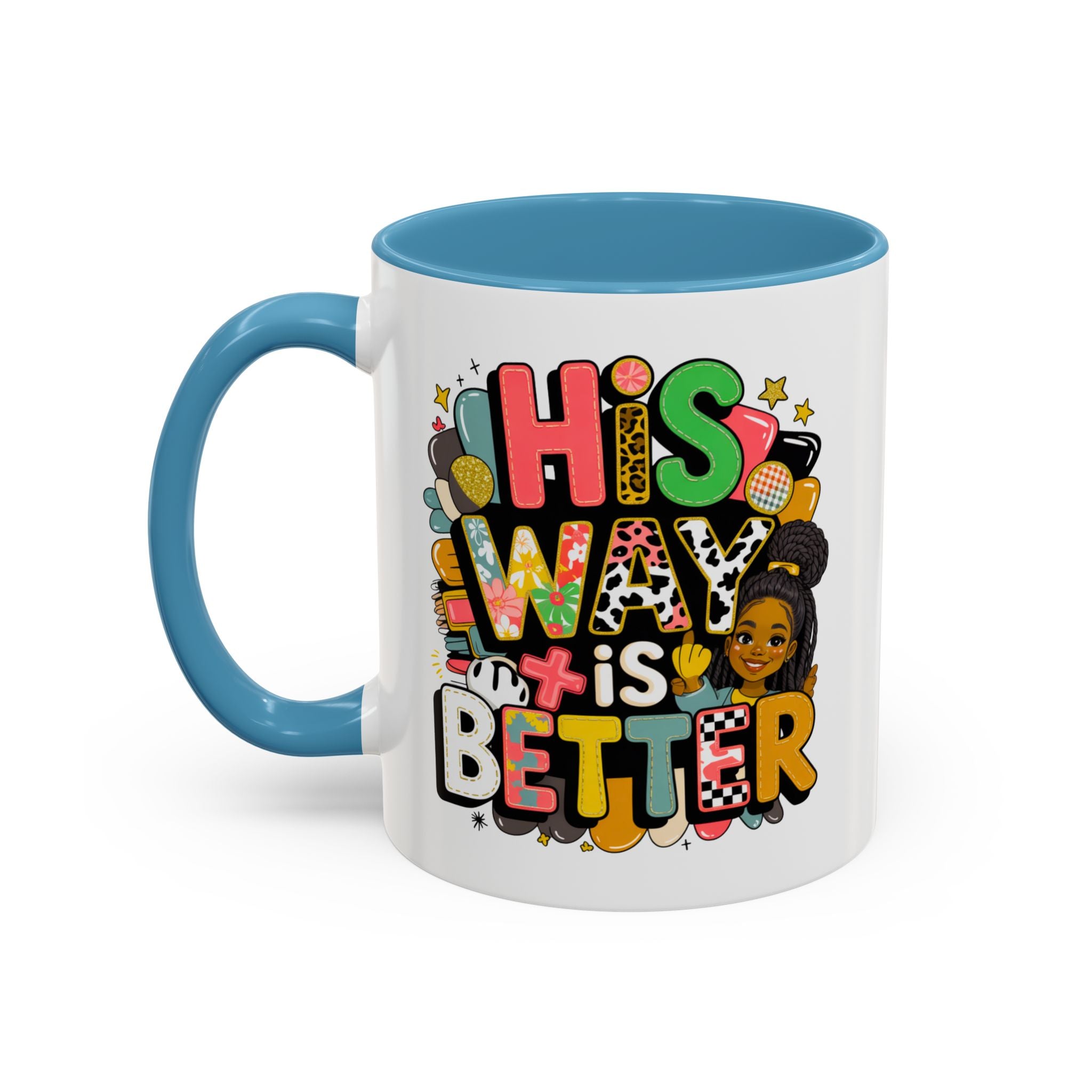 Accent Coffee Mug — "Her Way Is Better" Colorful Empowerment Design