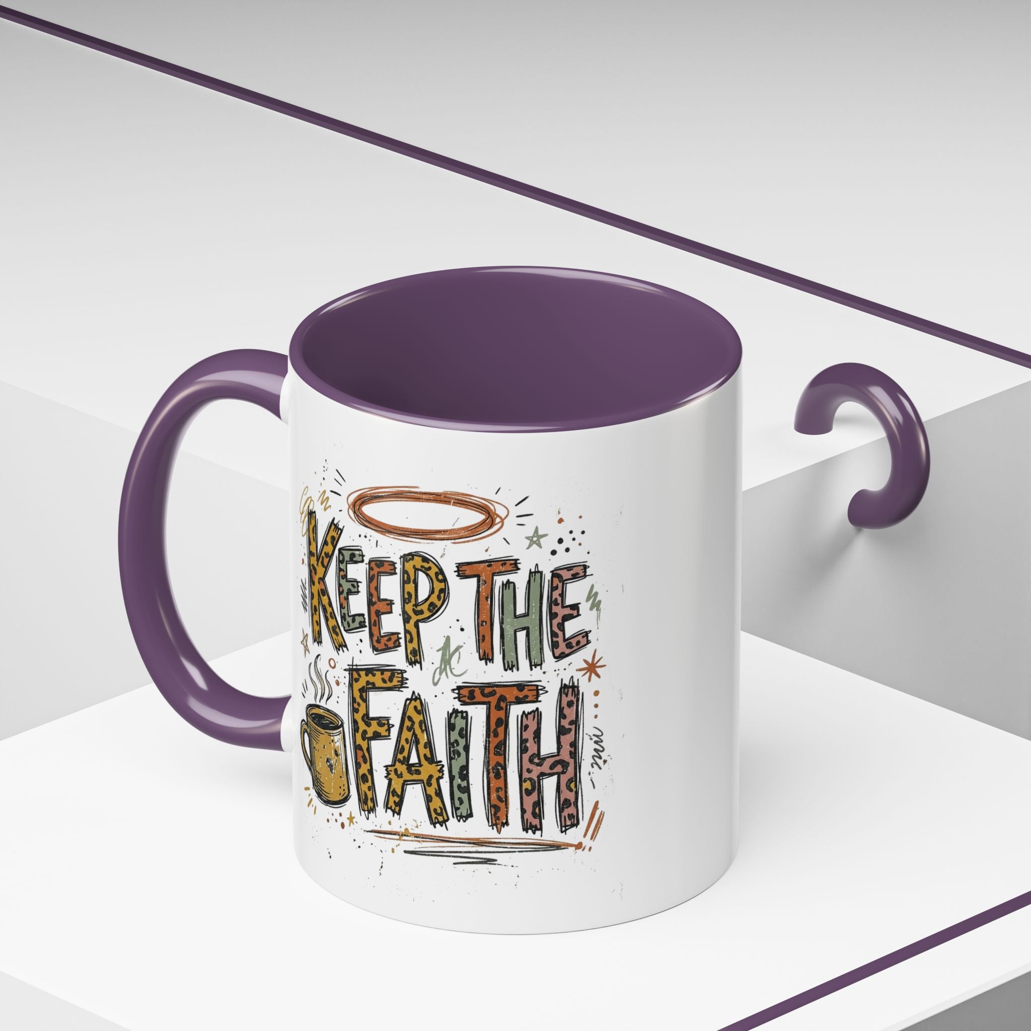Keep The Faith Coffee Mug — Inspirational Religious Ceramic Mug (11/15oz)