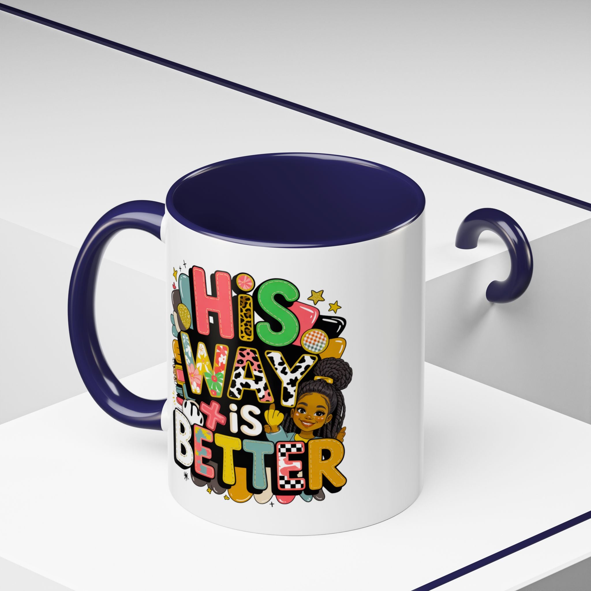 Accent Coffee Mug — "Her Way Is Better" Colorful Empowerment Design