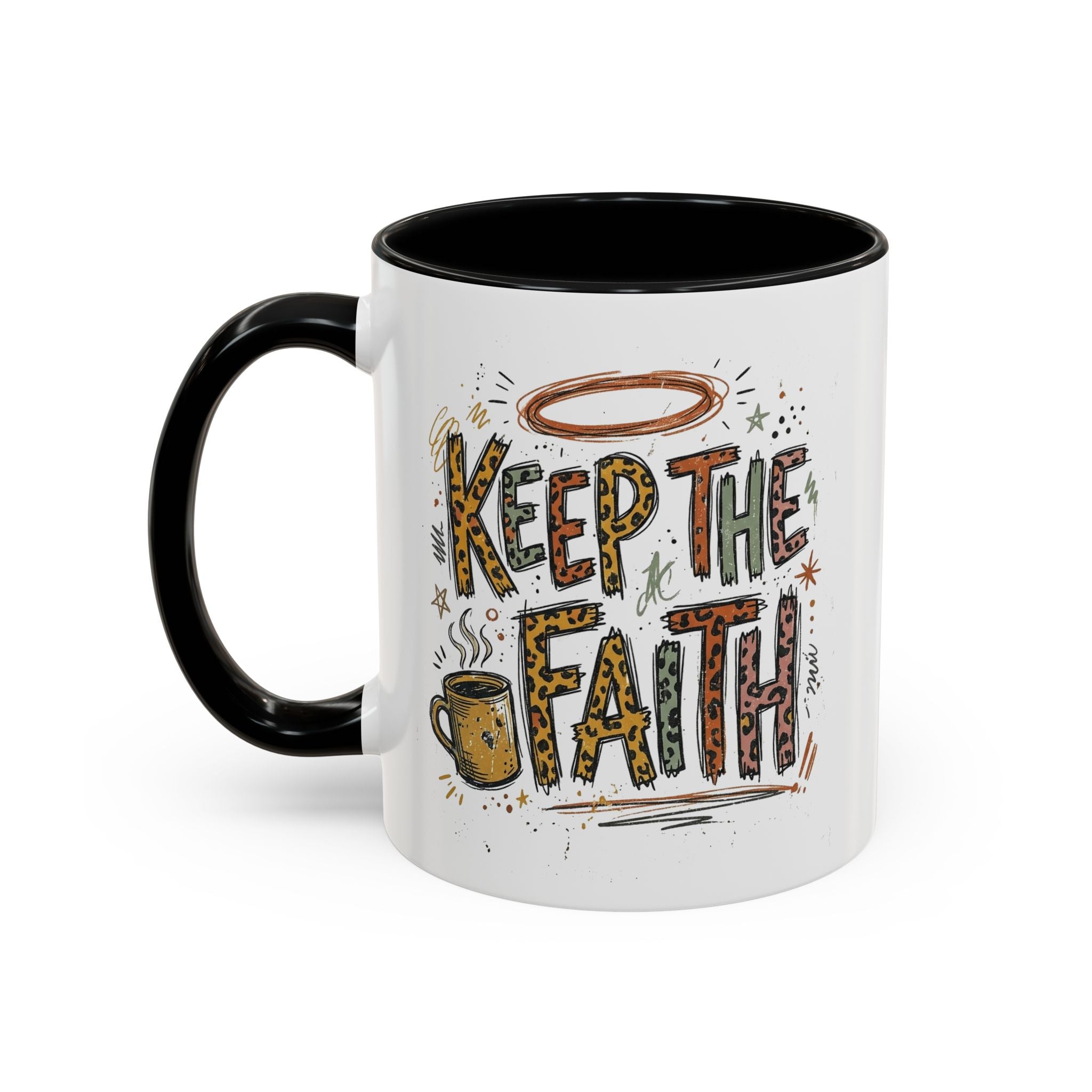Keep The Faith Coffee Mug — Inspirational Religious Ceramic Mug (11/15oz)