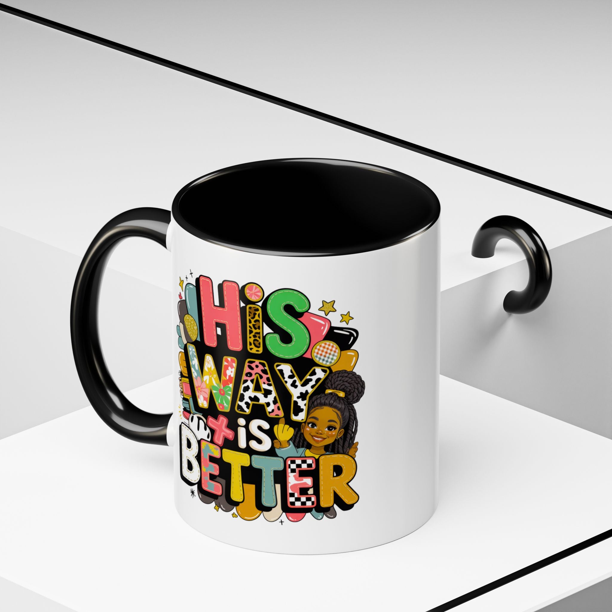 Accent Coffee Mug — "Her Way Is Better" Colorful Empowerment Design