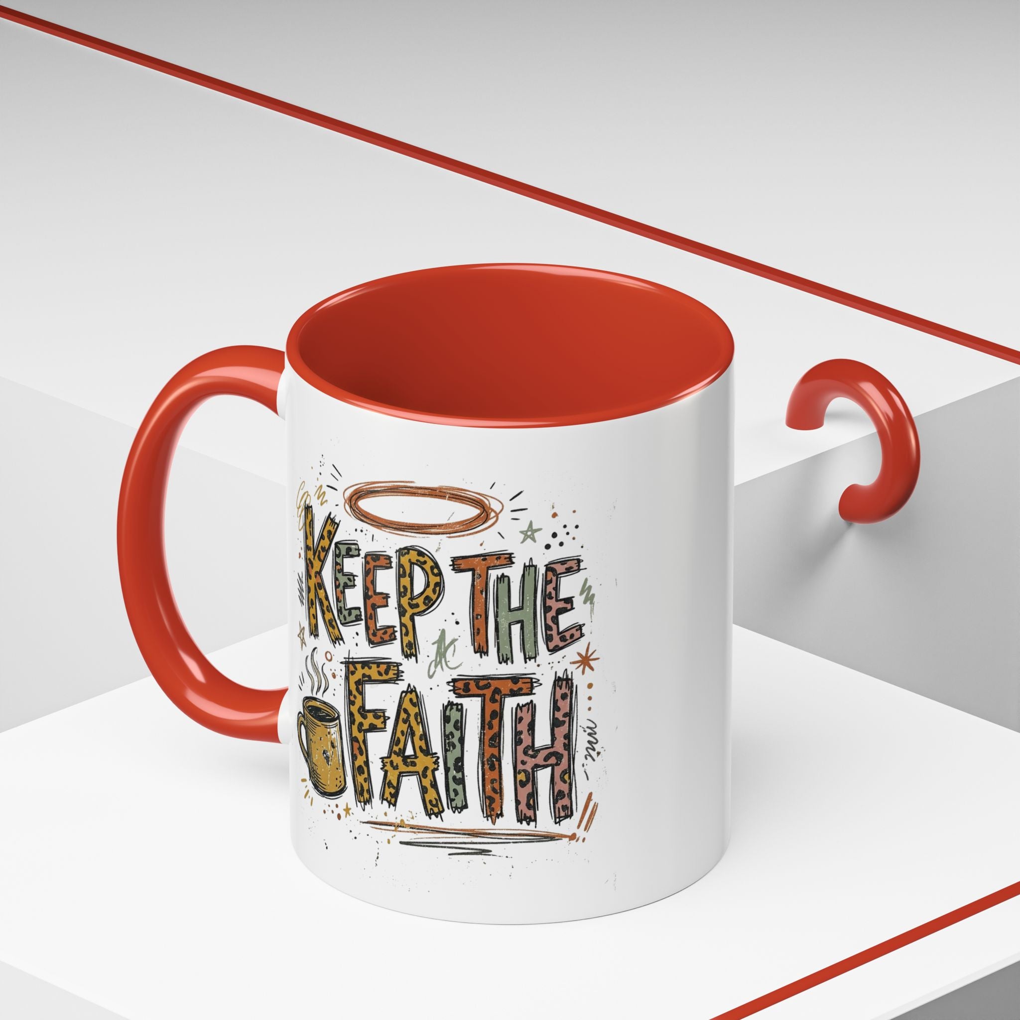 Keep The Faith Coffee Mug — Inspirational Religious Ceramic Mug (11/15oz)