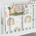 Baby Swaddle Blanket — Woodland Animals Prayer Swaddle ("May the Angels watch me through the night")