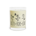Faith • Hope • Love Floral Scented Candle — 11oz Glass