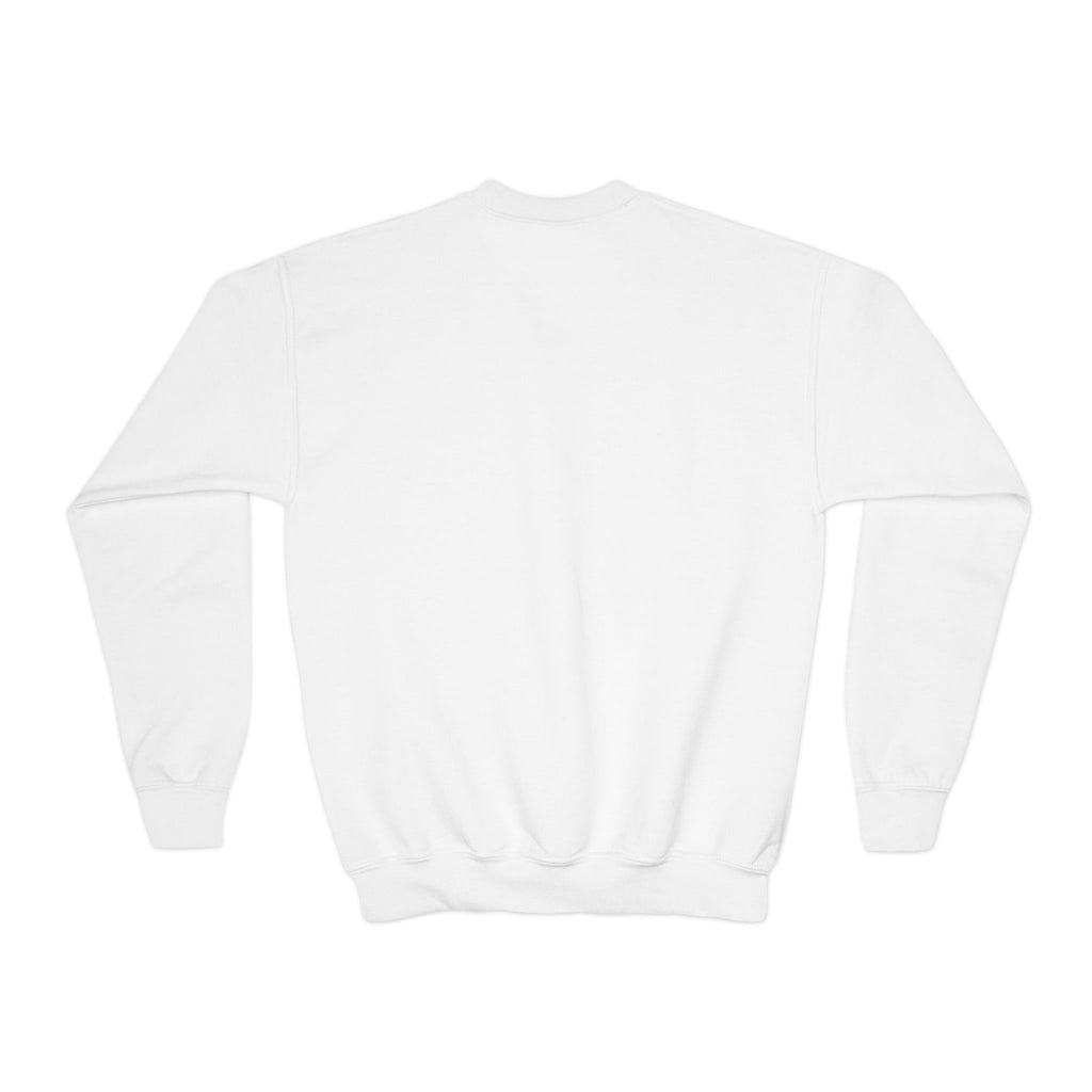 Youth Crewneck Sweatshirt — "Cool Kids Love Jesus" Colorful Christian Graphic