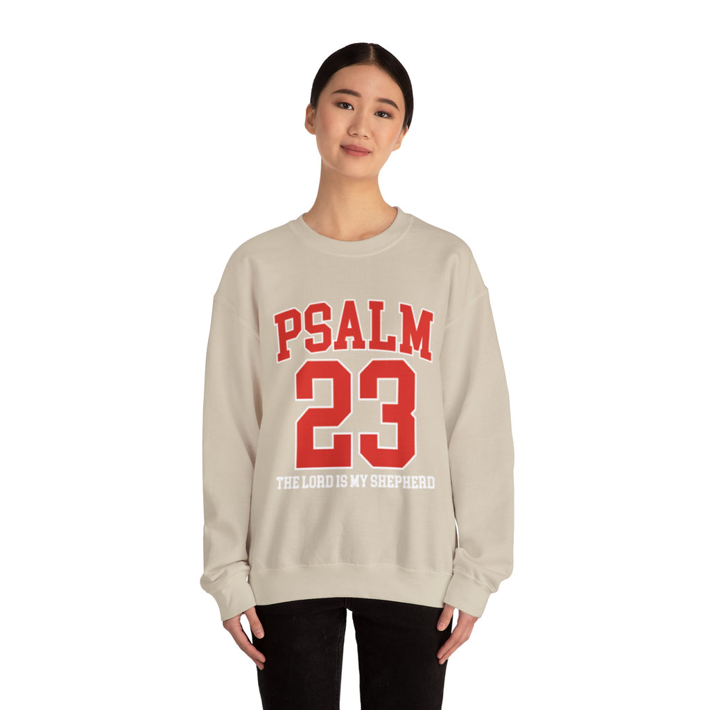 Psalm 23 Crewneck Sweatshirt — "The Lord Is My Shepherd" Christian Pullover