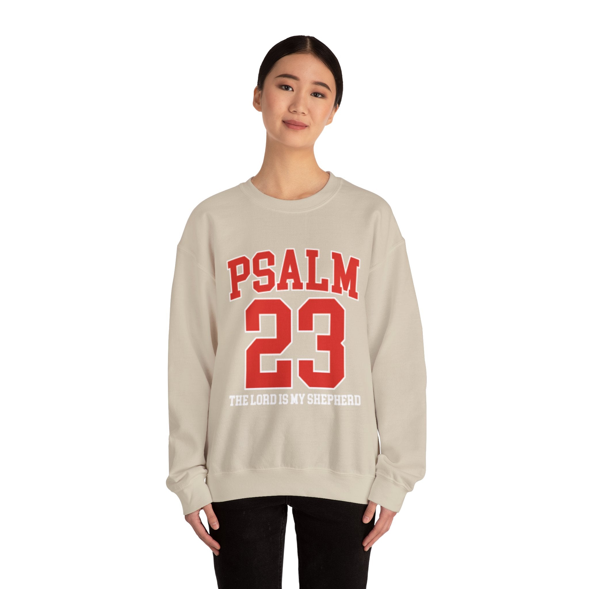 Psalm 23 Crewneck Sweatshirt — "The Lord Is My Shepherd" Christian Pullover