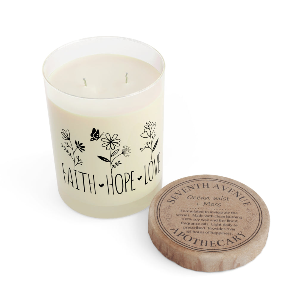 Faith • Hope • Love Floral Scented Candle — 11oz Glass