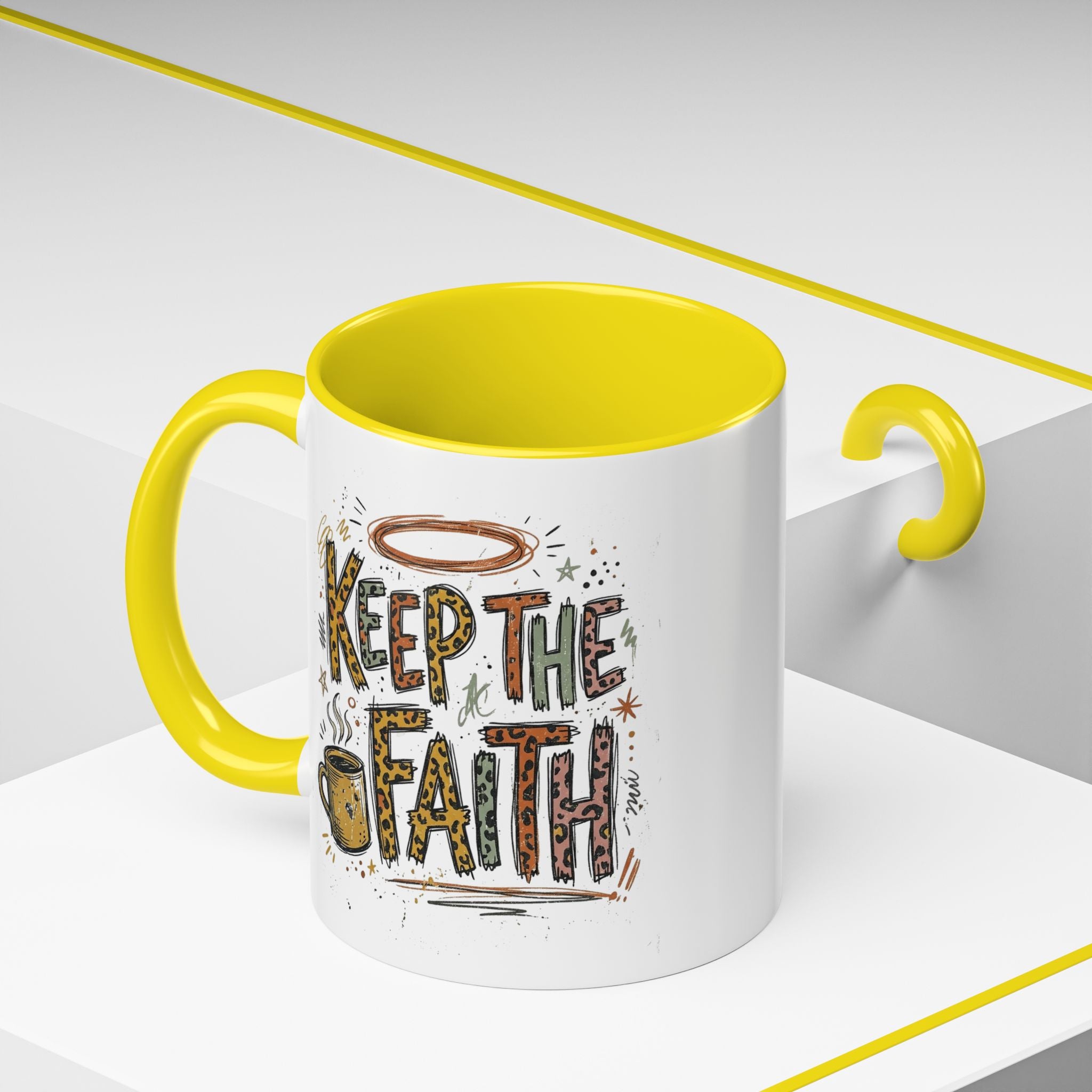 Keep The Faith Coffee Mug — Inspirational Religious Ceramic Mug (11/15oz)