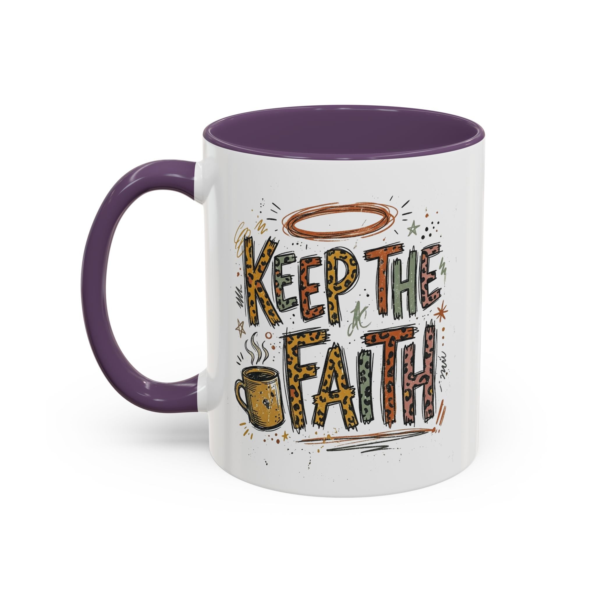 Keep The Faith Coffee Mug — Inspirational Religious Ceramic Mug (11/15oz)