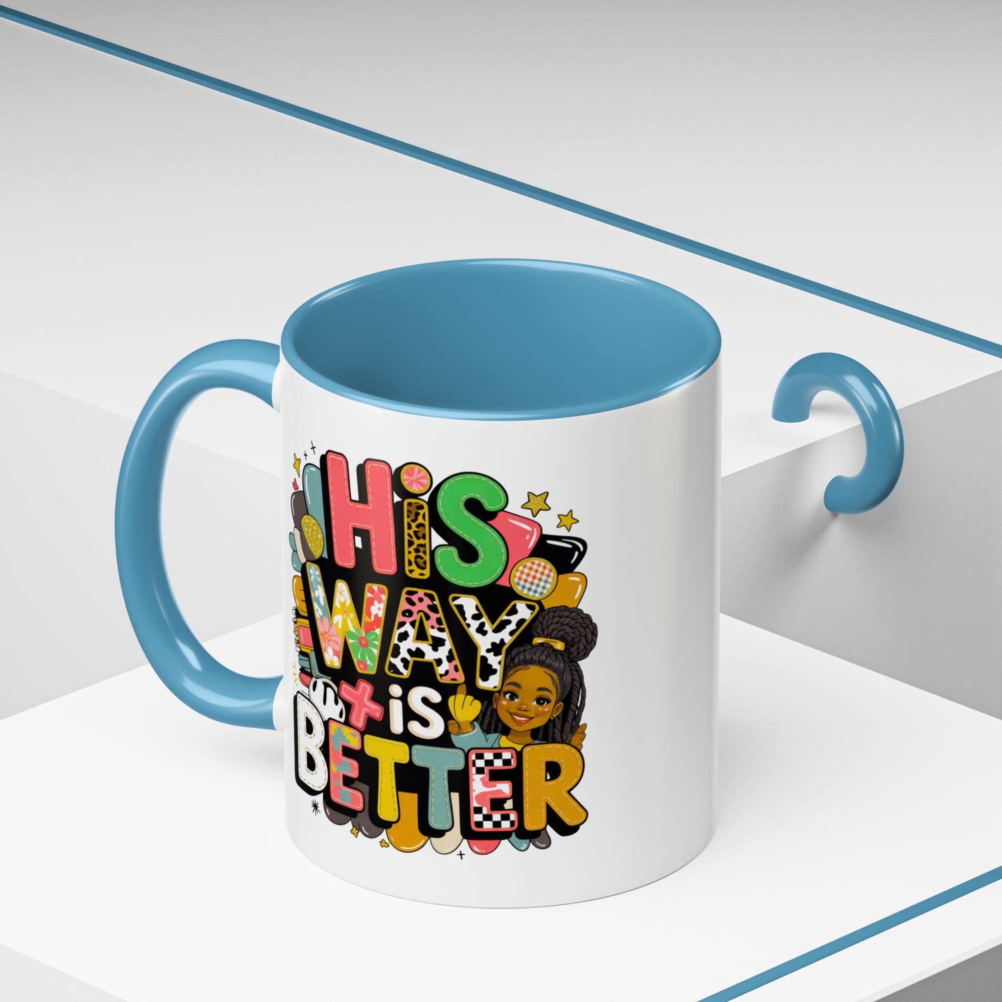 Accent Coffee Mug — "Her Way Is Better" Colorful Empowerment Design