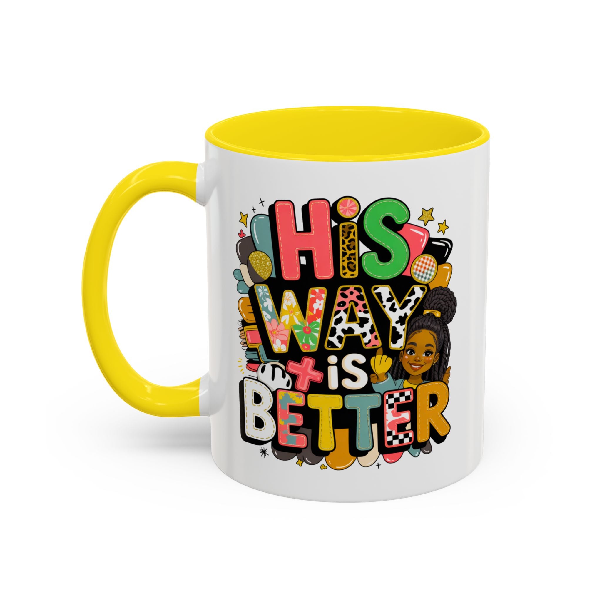 Accent Coffee Mug — "Her Way Is Better" Colorful Empowerment Design