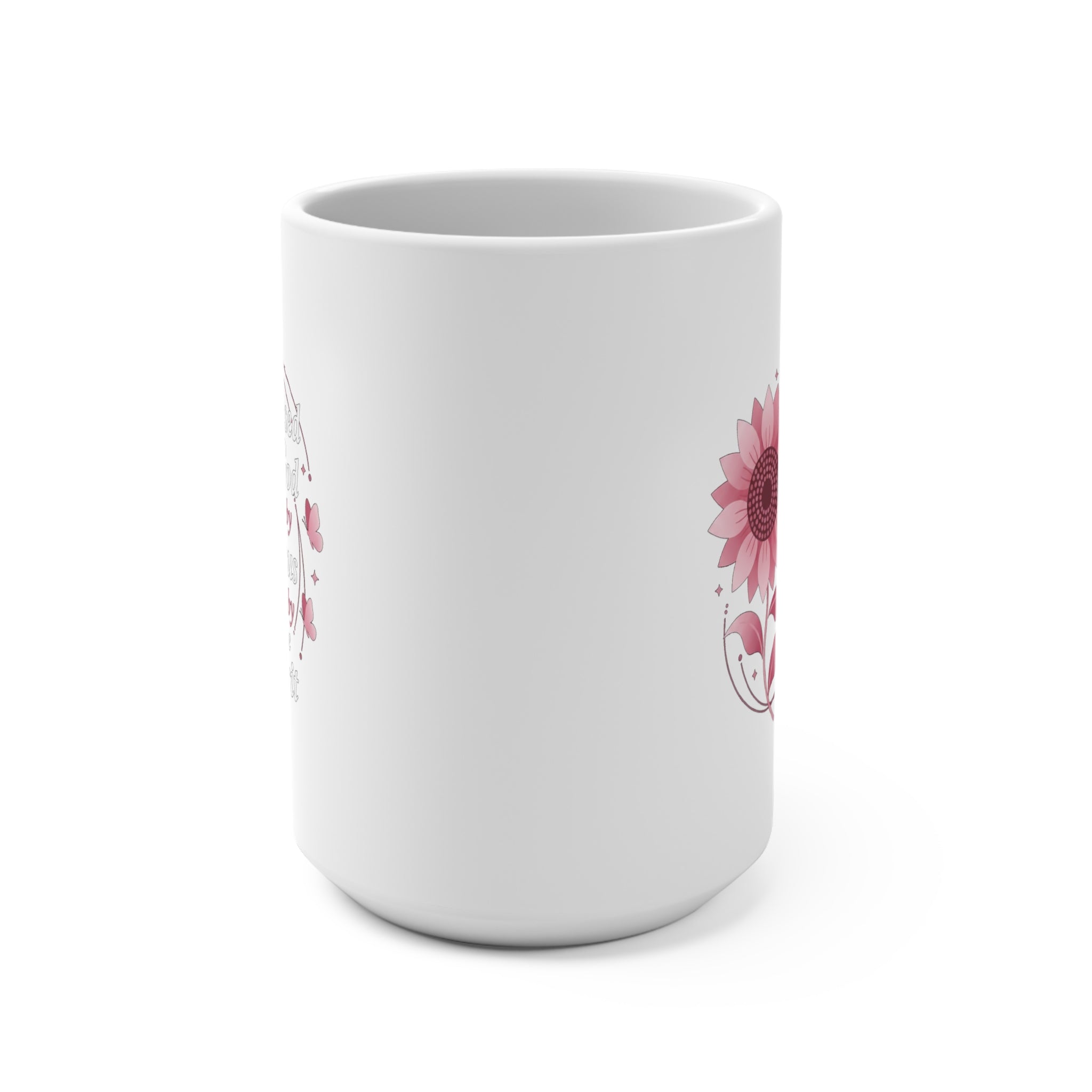 15oz Floral Faith Mug — "Blessed by God, loved by Jesus, led by the Spirit"