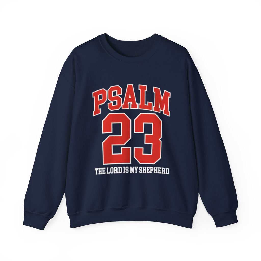 Psalm 23 Crewneck Sweatshirt — "The Lord Is My Shepherd" Christian Pullover