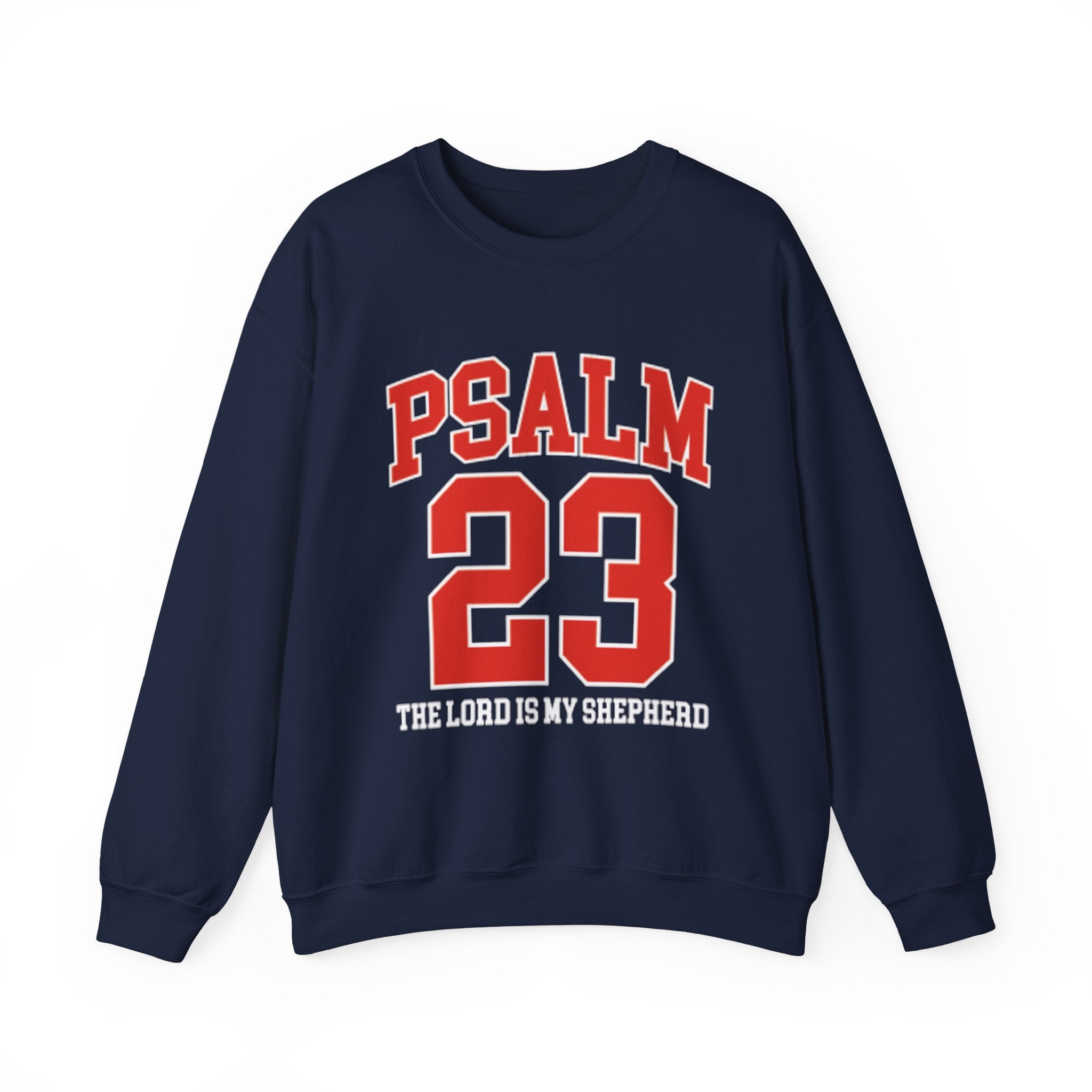 Psalm 23 Crewneck Sweatshirt — "The Lord Is My Shepherd" Christian Pullover