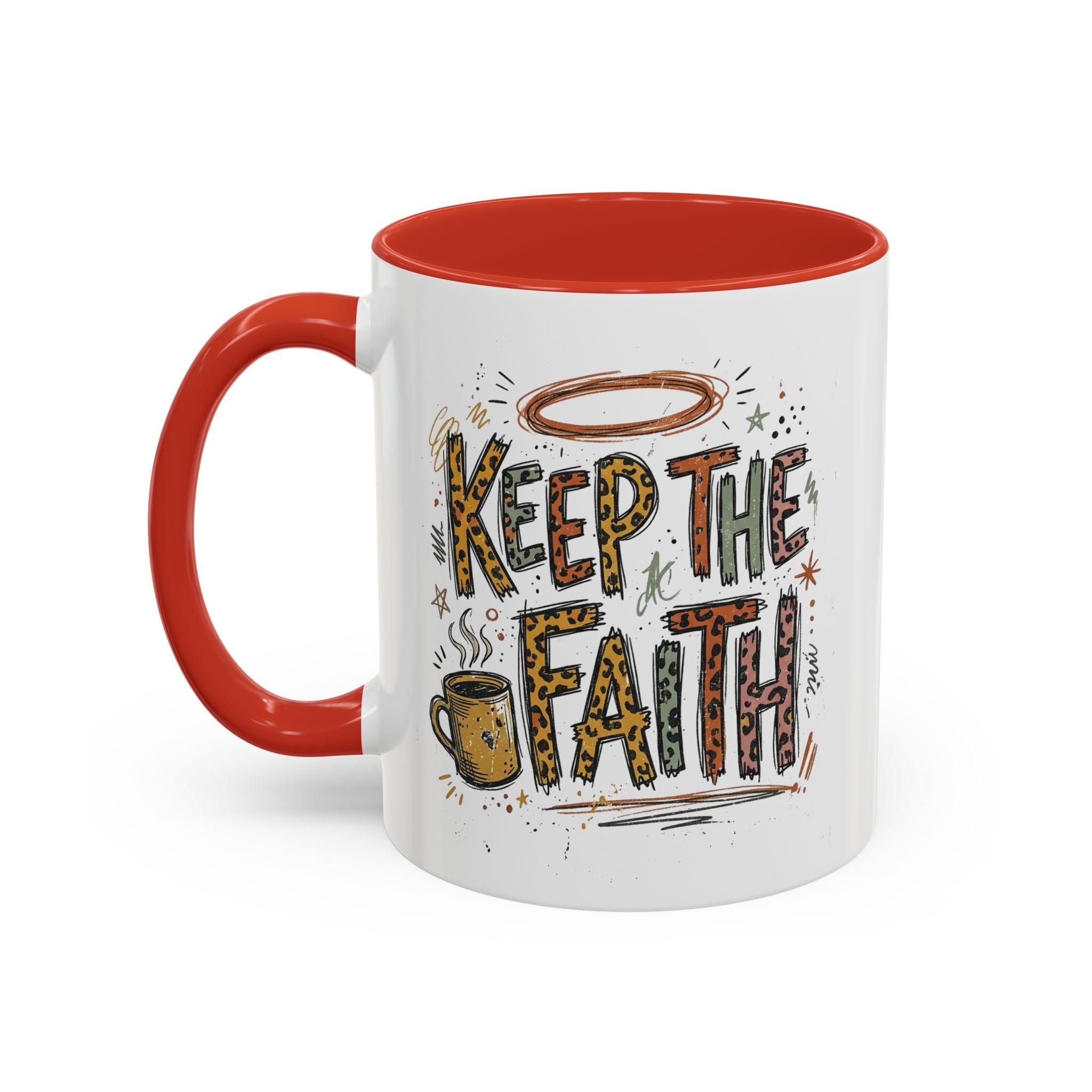 Keep The Faith Coffee Mug — Inspirational Religious Ceramic Mug (11/15oz)