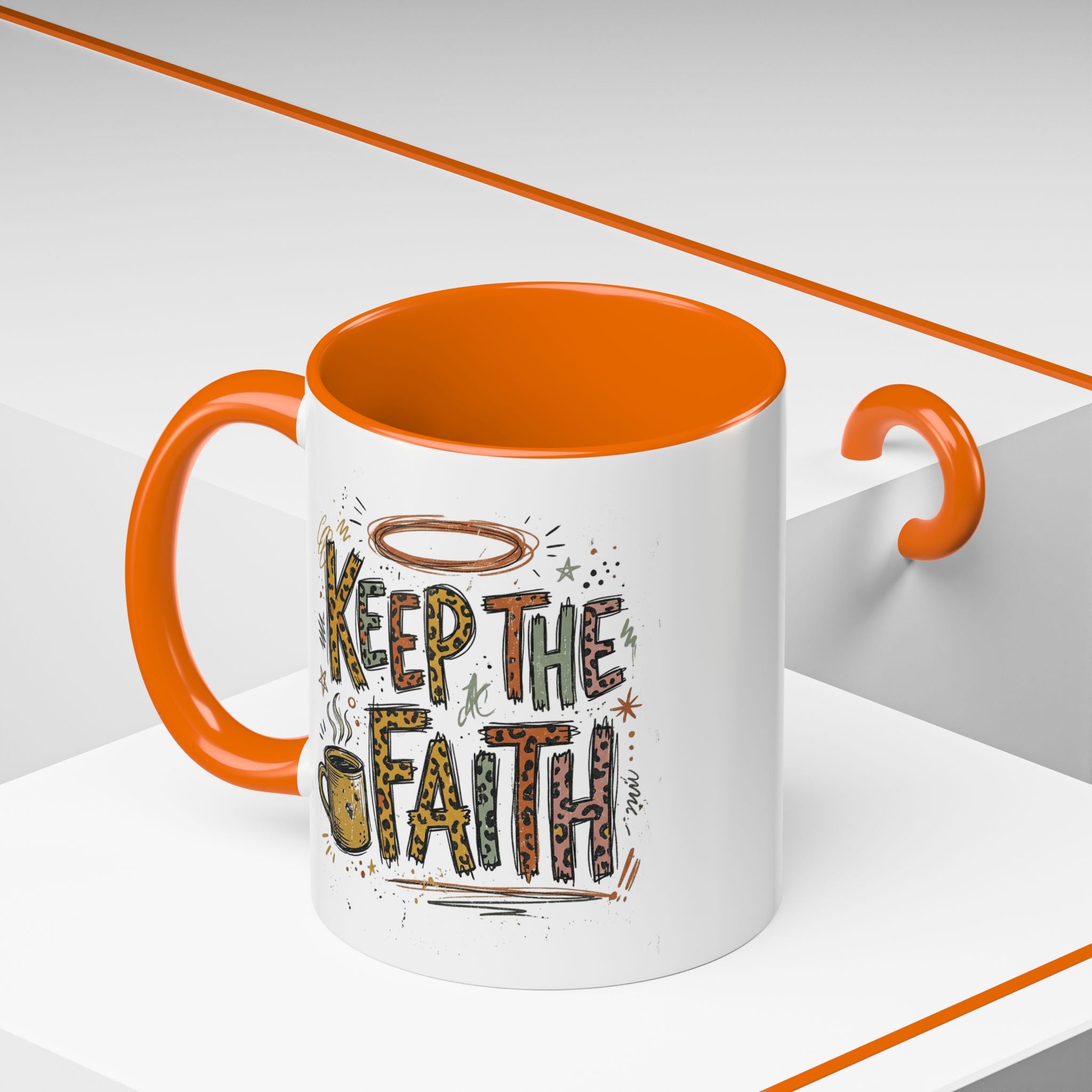 Keep The Faith Coffee Mug — Inspirational Religious Ceramic Mug (11/15oz)