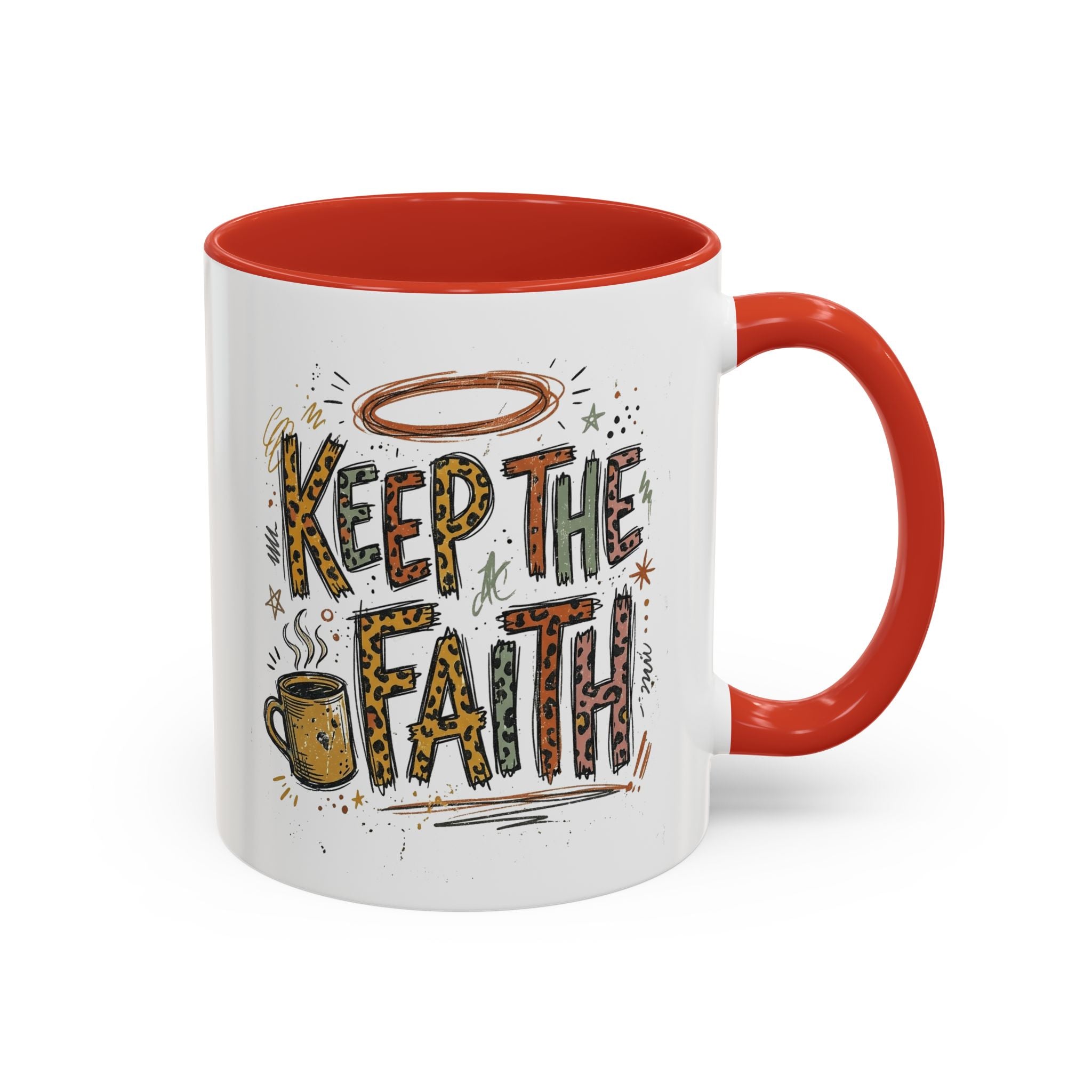 Keep The Faith Coffee Mug — Inspirational Religious Ceramic Mug (11/15oz)