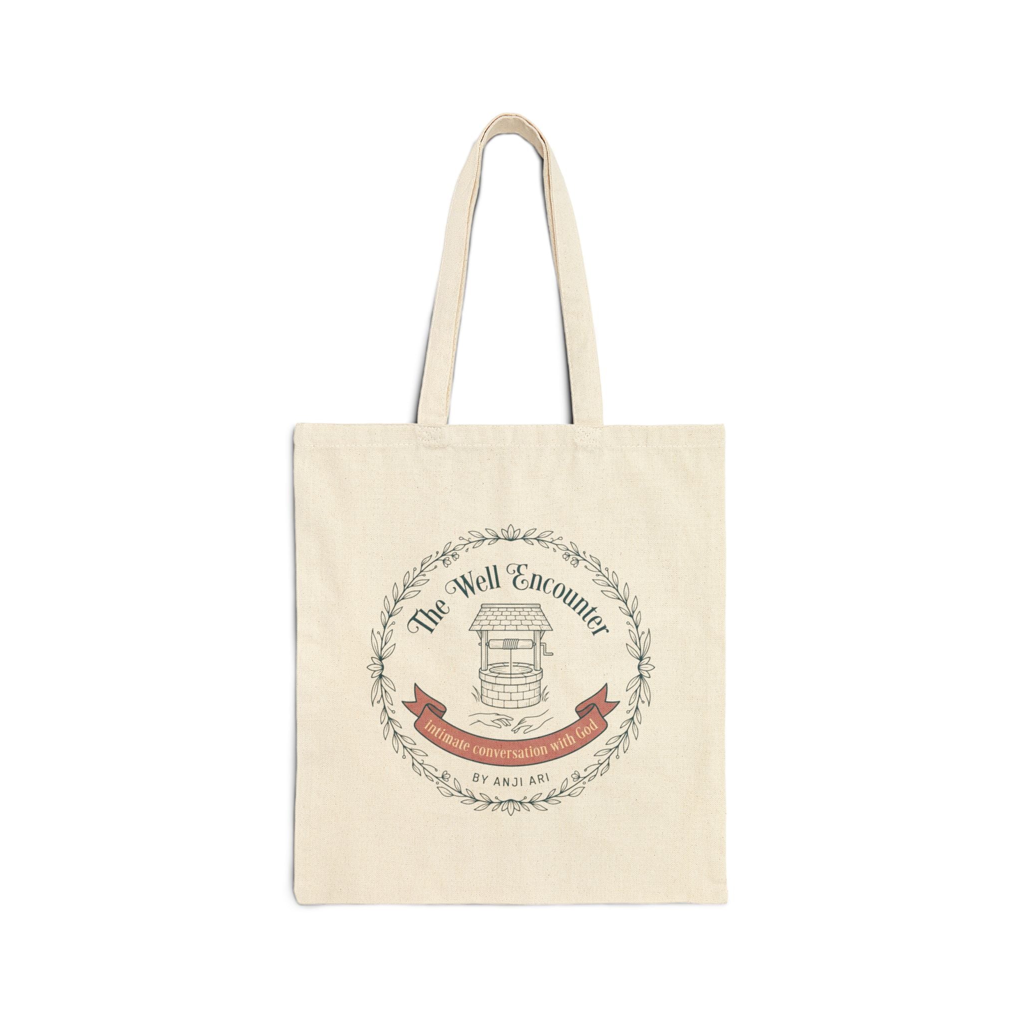 Scriptural Encouragement Tote Bag | Faith Verse Floral Design